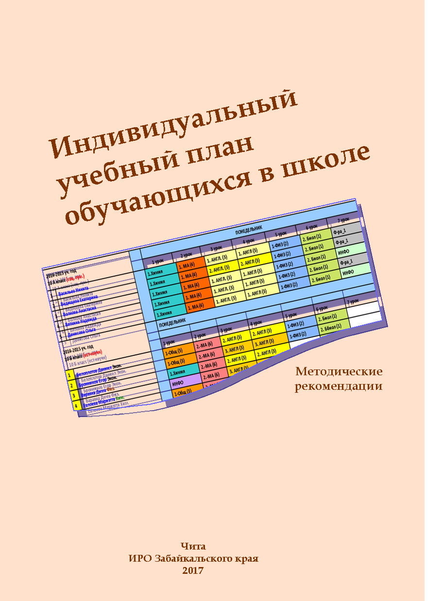 Индивидуальный учебный план обучающихся в школе: методические рекомендации  - ГУ ДПО «Институт развития образования Забайкальского края»